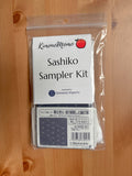 KimonoMomo - Asanoha and Sensu Cotton Sashiko Fukin Sampler Kit - Navy