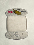 Kinkame - Silk Hand Sewing Thread 80m Card - Color #1 Pearl