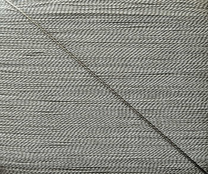 Kinkame - Silk Hand Sewing Thread 80m Card - Color #104 Battleship Grey