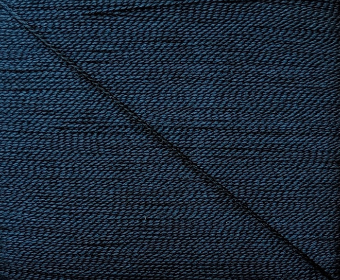 Kinkame - Silk Hand Sewing Thread 80m Card - Color #105 Abyssal Blue