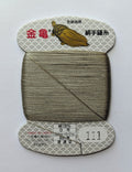 Kinkame - Silk Hand Sewing Thread 80m Card - Color #111 Greycliffe