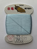 Kinkame - Silk Hand Sewing Thread 80m Card - Color #121 Atlantis Blue