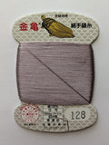 Kinkame - Silk Hand Sewing Thread 80m Card - Color #128 Cloudberry