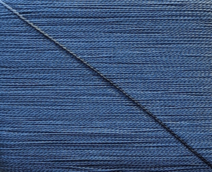 Kinkame - Silk Hand Sewing Thread 80m Card - Color #144 Silver Blueberry