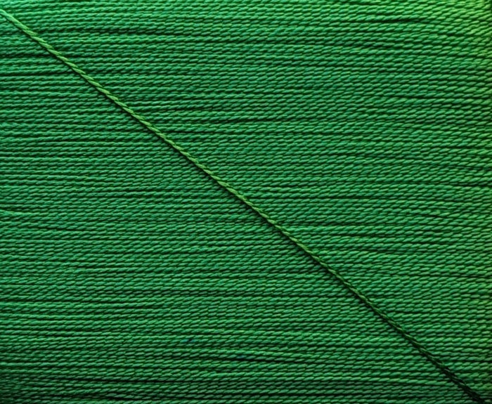 Kinkame - Silk Hand Sewing Thread 80m Card - Color #179 Green Gloss