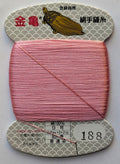 Kinkame - Silk Hand Sewing Thread 80m Card - Color #188 Garden Party