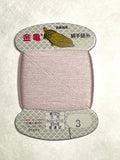 Kinkame - Silk Hand Sewing Thread 80m Card - Color #3 Shell Pink