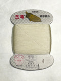 Kinkame - Silk Hand Sewing Thread 80m Card - Color #4 Lemon Chiffon