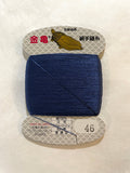 Kinkame - Silk Hand Sewing Thread 80m Card - #46 Denim Blue