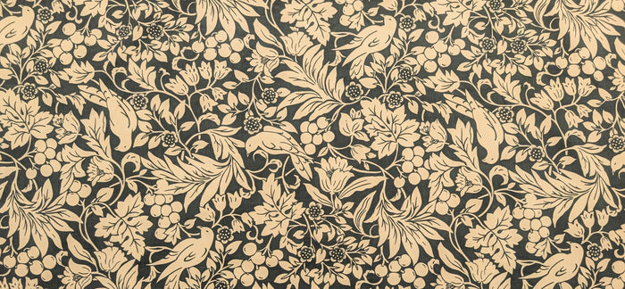 Kobayashi - NEW Botanical Doves Pin Wale Cotton Corduroy - Ivory & Green