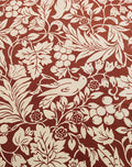 Kobayashi - NEW Botanical Doves Pin Wale Cotton Corduroy - Red & Ivory