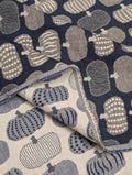 Kobayashi - Pumpkin Double Sided Jacquard Cotton Fabric - Blue & Beige