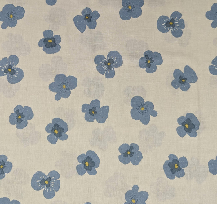 Koizumi - Blooming Pansies Cotton - White