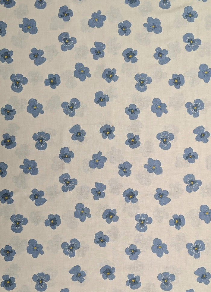 Koizumi - Blooming Pansies Cotton - White