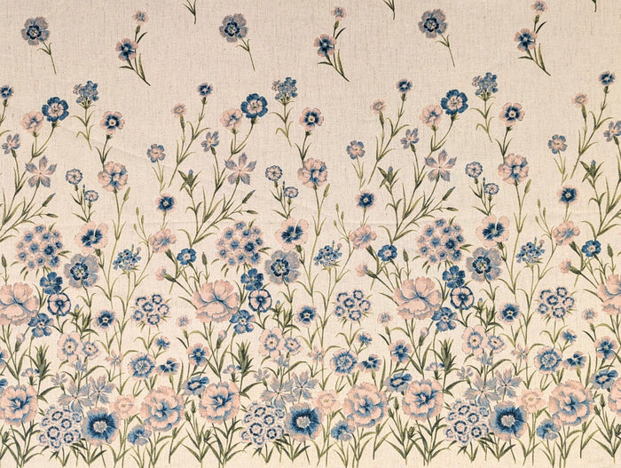 Koizumi - Summer Meadows Panel Momen-T Cotton/Linen Fabric - Beige