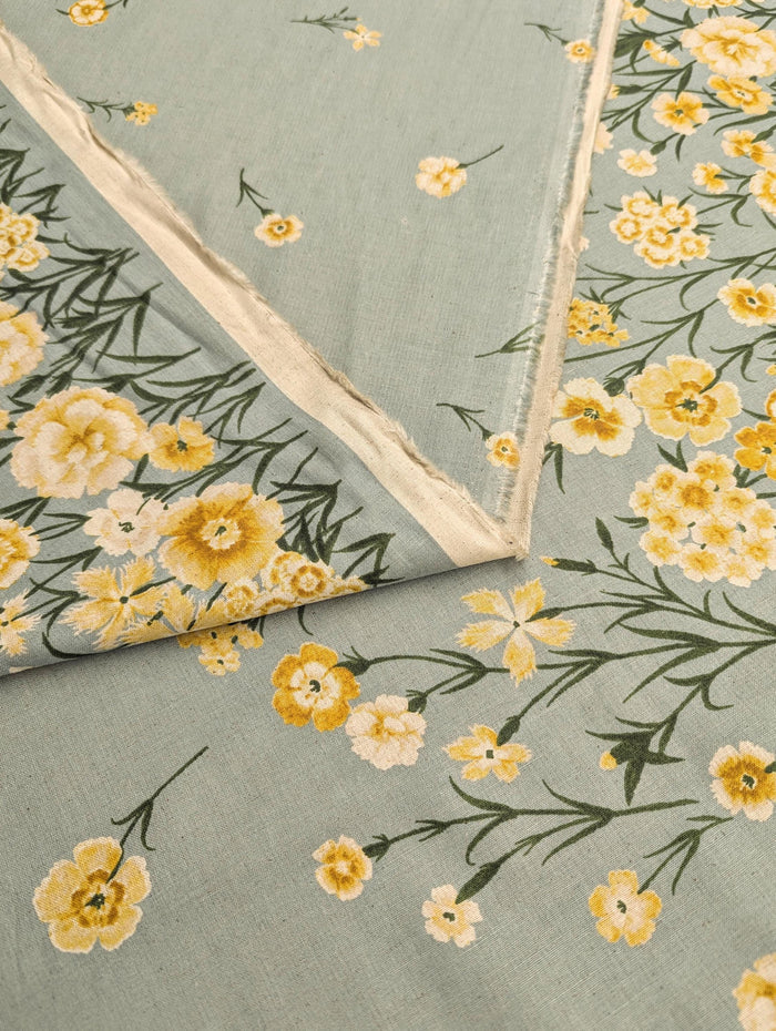 Koizumi - Summer Meadows Panel Momen-T Cotton/Linen Fabric - Green