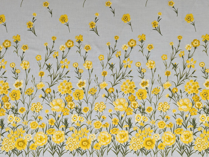 Koizumi - Summer Meadows Panel Momen-T Cotton/Linen Fabric - Light Blue