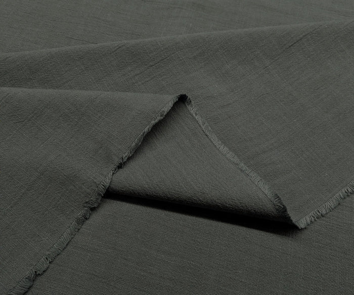Kokka - Solid Molly Cotton Fabric - Elephant Gray