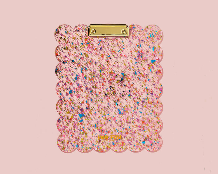 Large Confetti Scalloped Clipboard