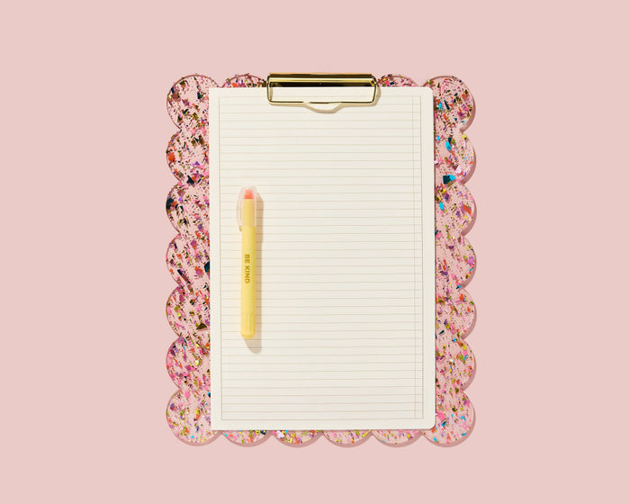 Large Confetti Scalloped Clipboard