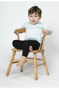Light blue cable zip back sweater — personalized with embroidered monogram, baby clothing gift