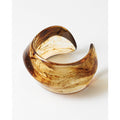 Light Brown Marbled Resin Cuff Bracelet