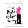 Lipstick greeting card — fun birthday card for her