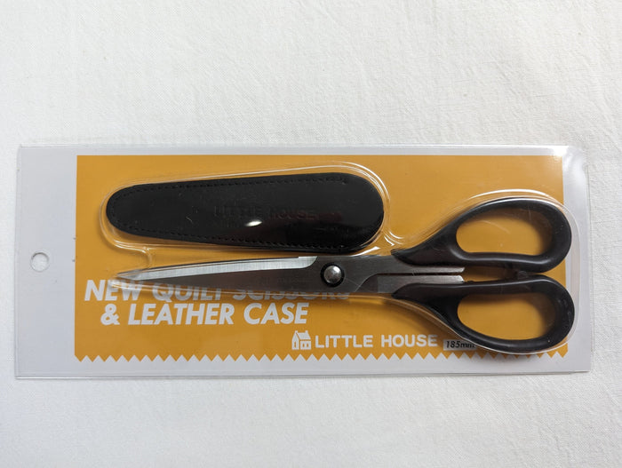 Little House Quilt Scissors & Leather Case 185 mm