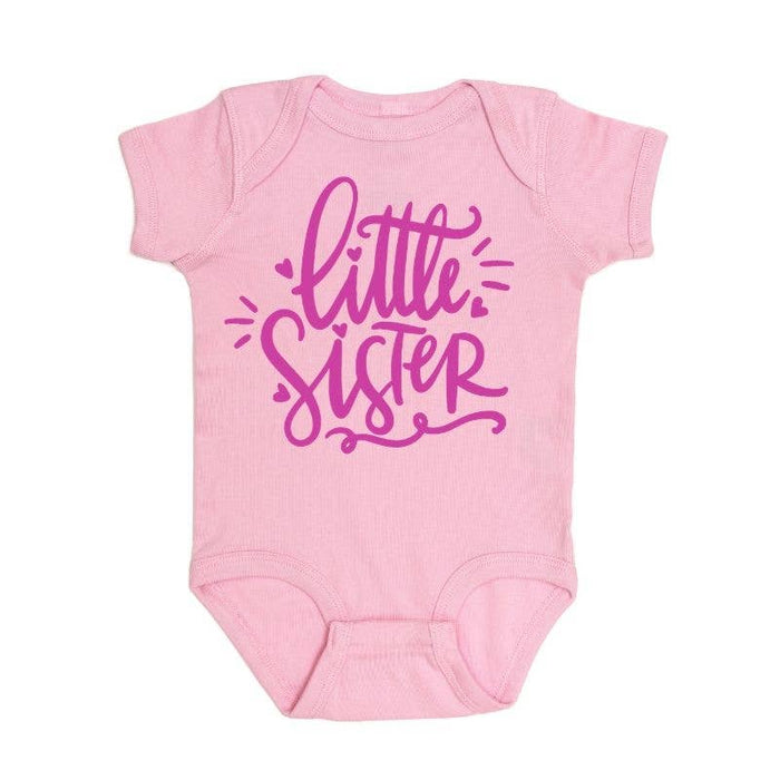 Little Sister bodysuit onesie — sweet sibling gift, baby shower