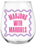 Mahjong Stemless Wine Glass 22oz | Mahj With Mahgirls
