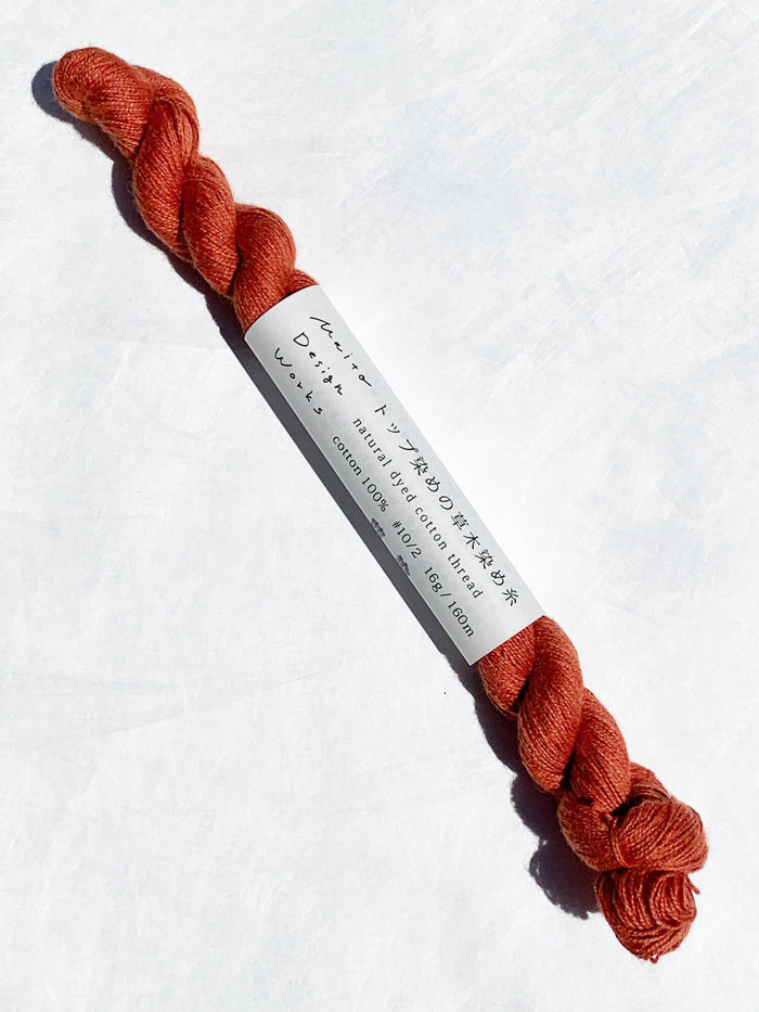 Maito - Natural Dyed Cotton Embroidery and Hand Sewing Thread 160m Skein - Terracotta Orange