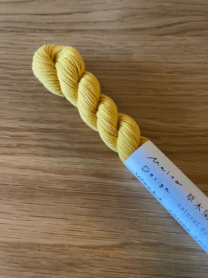Maito - Natural Dyed Cotton Sashiko and Kogin Thread 38m Skein - Solid Golden Yellow