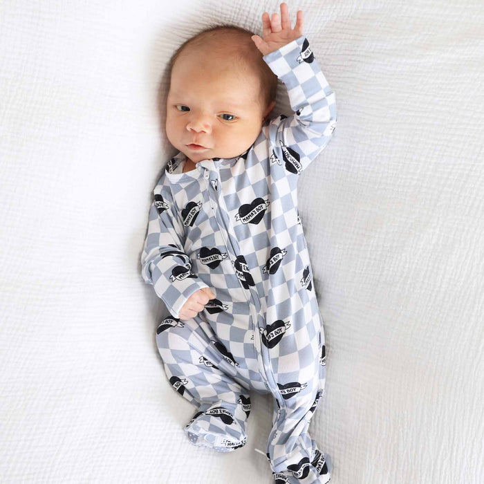 Mama's Boy Zipper Footie