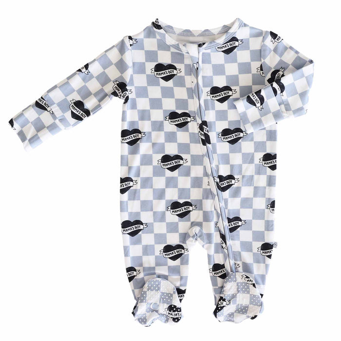 Mama's Boy Zipper Footie