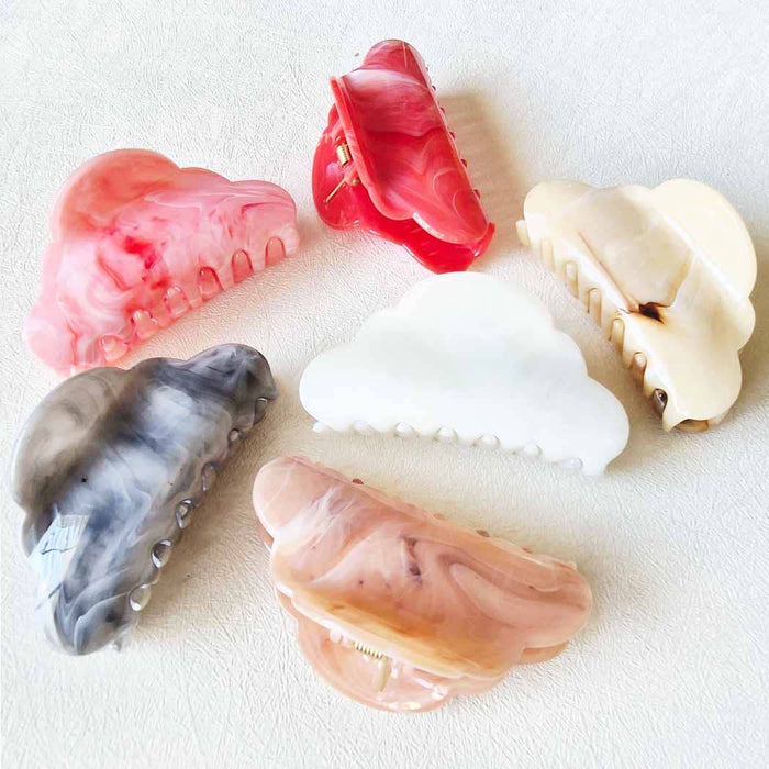 Marbled Cloud Shape Hair Claw Clip