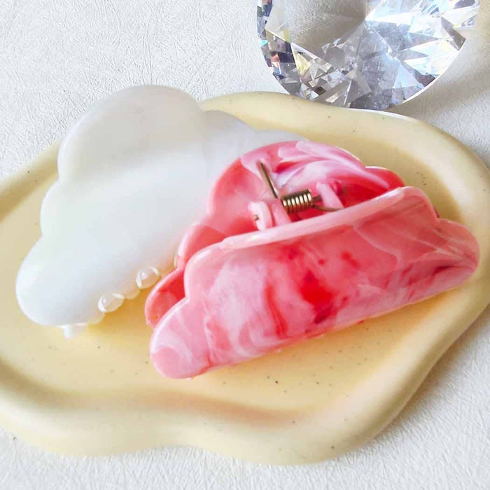 Marbled Cloud Shape Hair Claw Clip