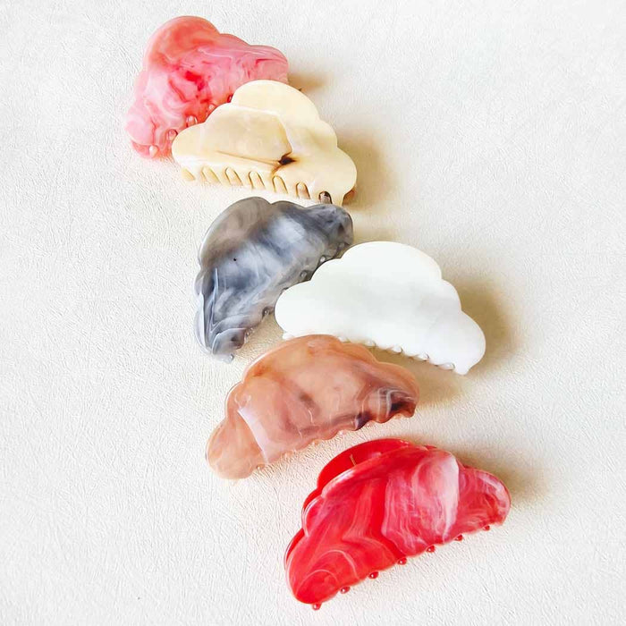 Marbled Cloud Shape Hair Claw Clip