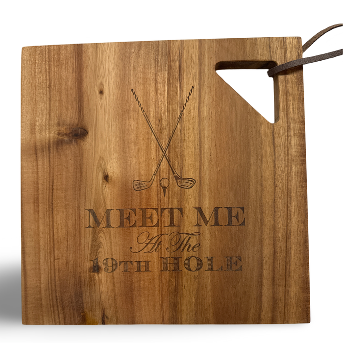 "Meet Me at the 19th Hole" Acacia Modern Geo Square| 9"