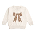 Mocha Floral Bow Patch Sweatshirt - Kids Clothing - Fall