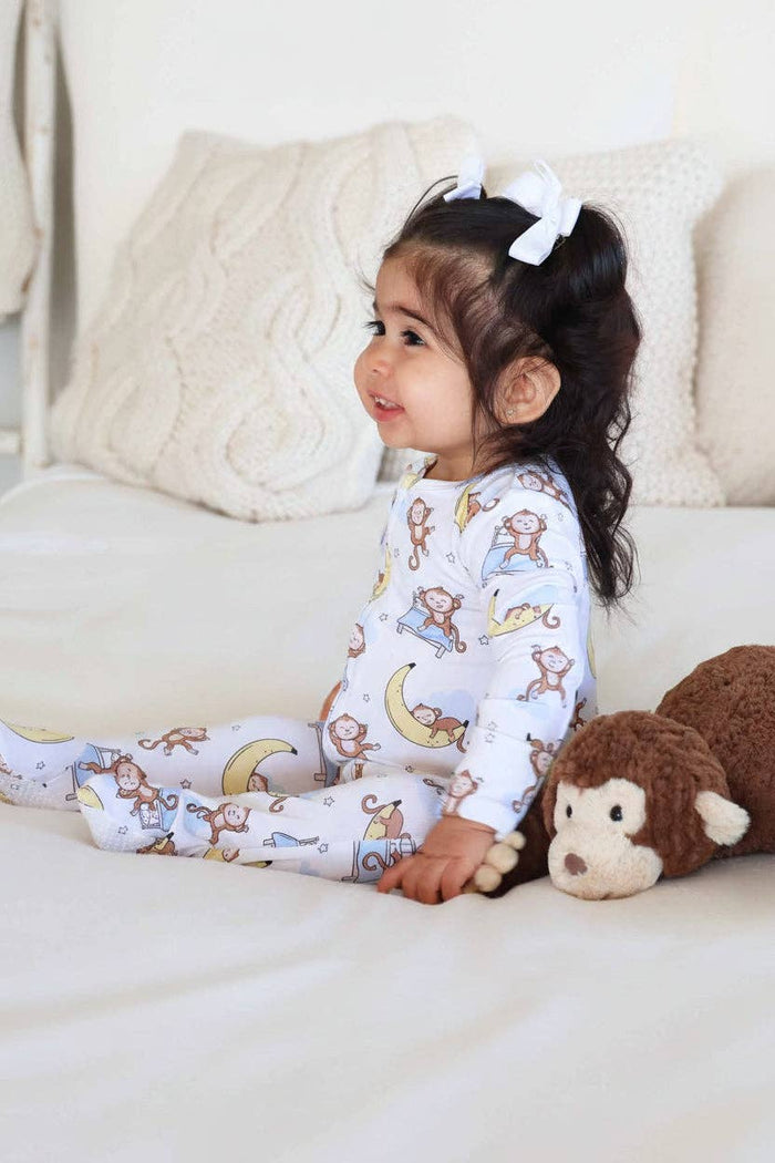 Monkey See, Monkey Snooze Zipper Footie