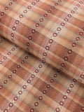 MYD - Daisy Chain Glen Check Plaid Yarn Dyed Cotton Fabric - Brick Red and Beige
