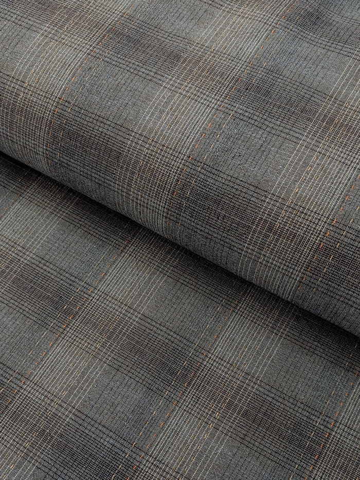 MYD - Glen Check Plaid Yarn Dyed Cotton Fabric - Dark Blue