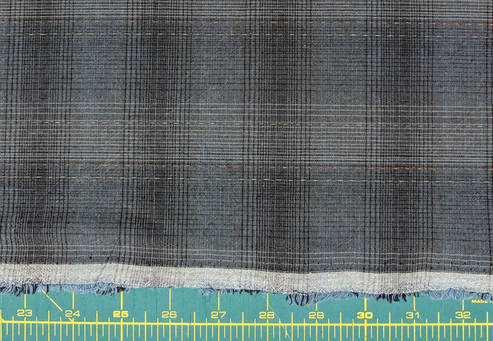 MYD - Glen Check Plaid Yarn Dyed Cotton Fabric - Dark Blue