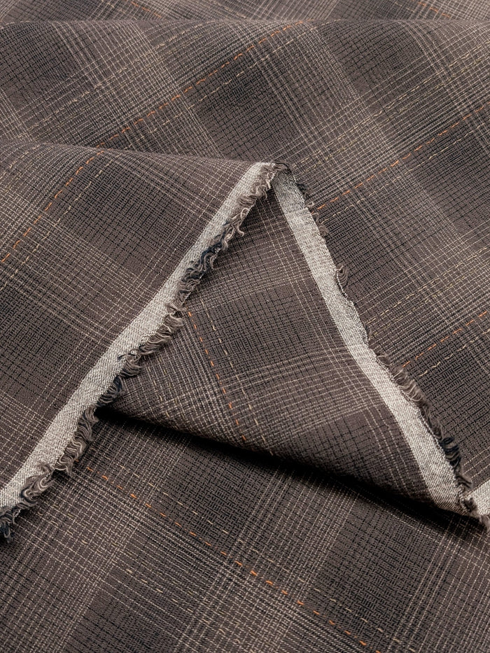 MYD - Glen Check Plaid Yarn Dyed Cotton Fabric - Gray