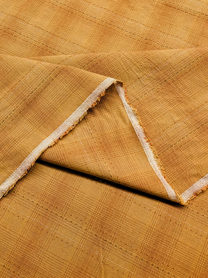 MYD - Glen Check Plaid Yarn Dyed Cotton Fabric - Marigold