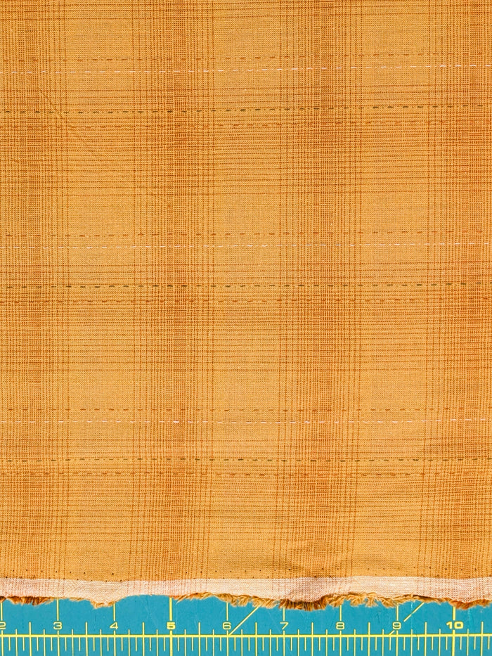 MYD - Glen Check Plaid Yarn Dyed Cotton Fabric - Marigold