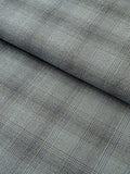 MYD - Glen Check Plaid Yarn Dyed Cotton Fabric - Medium Blue