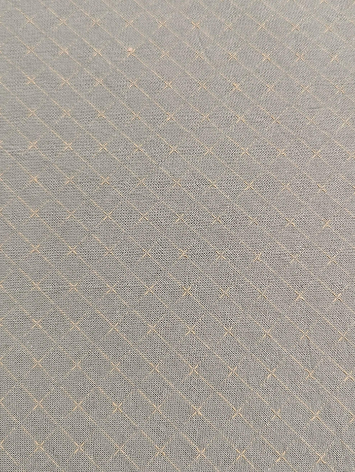 Japanese yarn dyed gridded stitches cotton fabric 4547-352 pale blue