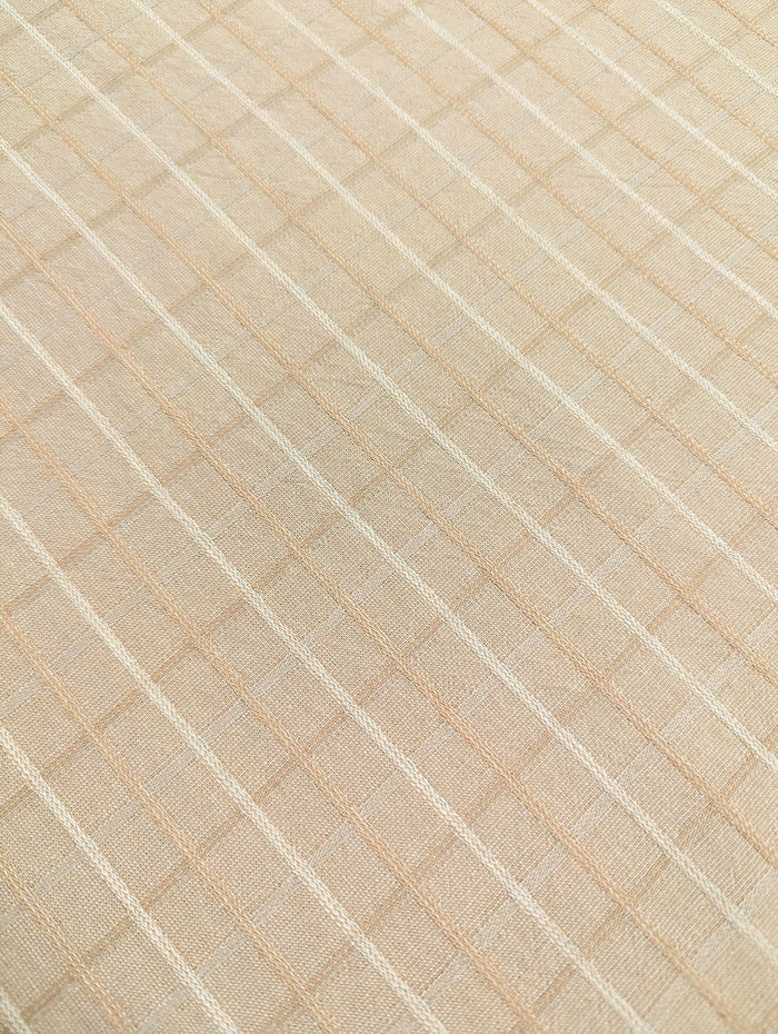Japanese yarn dyed plaid grid cotton fabric 4547-343 beige