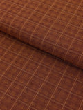 brick Brown fabric with a subtle check pattern